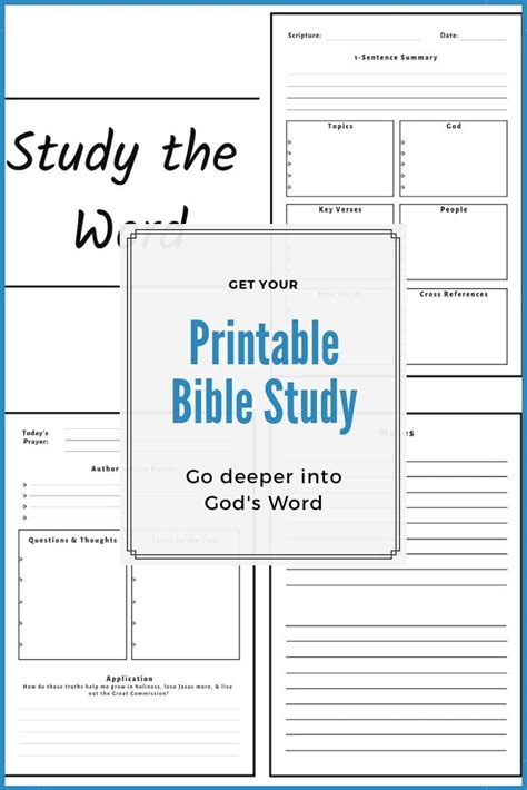 Bible Study Worksheets Pdf