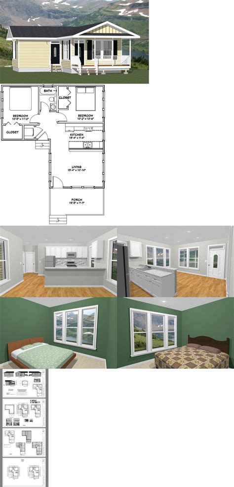 Building Plans And Blueprints 42130 16x30 House 2 Bedroom Pdf