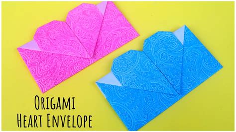 Easy Origami Heart Envelope Tutorial Youtube