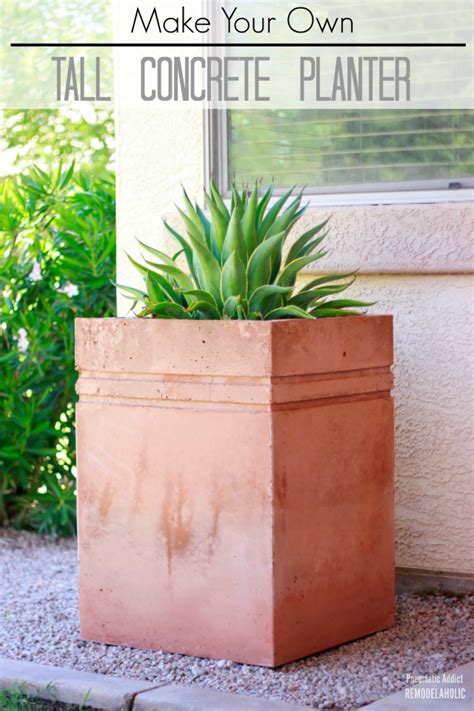 Makers mix is a great way to try your hand at your first concrete project! Make Your Own Tall Concrete Planter | Pneumatic Addict