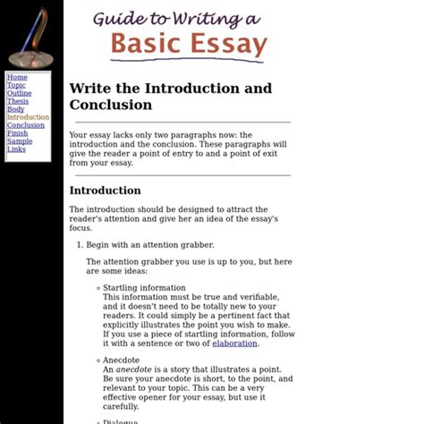 How to write an introduction. Writing the Essay Intro and Conclusion | Pearltrees