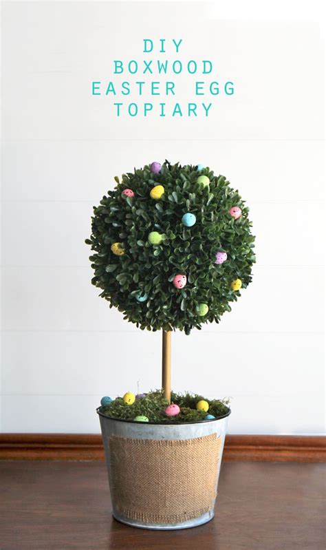 Diy Boxwood Easter Egg Topiary Topiary Easter Eggs Easter
