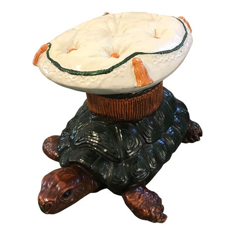 Vintage Turtle Garden Seat Stool Chairish
