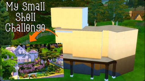 My Small Shell Challenge Makeover The Sims 4 Speed Build Youtube