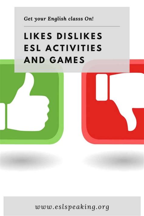 Likes And Dislikes Esl Activities Worksheets And Lesson Plans