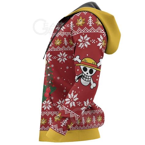 Luffy Ugly Christmas Sweater One Piece Anime Xmas Home Decor Apparel