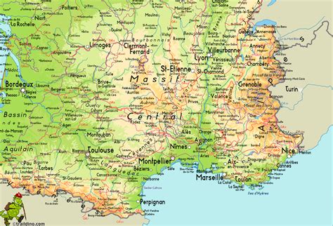 Carte du Sud de la France - Arts et Voyages
