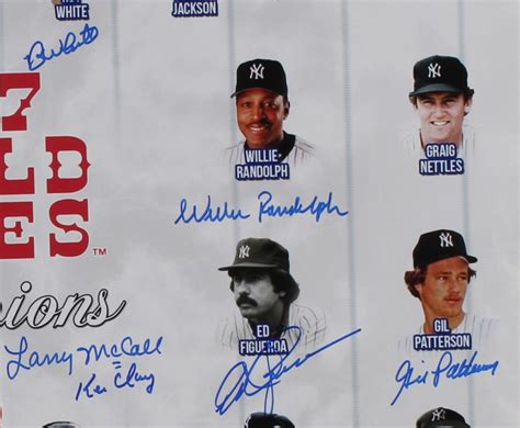 Yankees 1977 World Series Champions 16x20 Photo Signed By 19