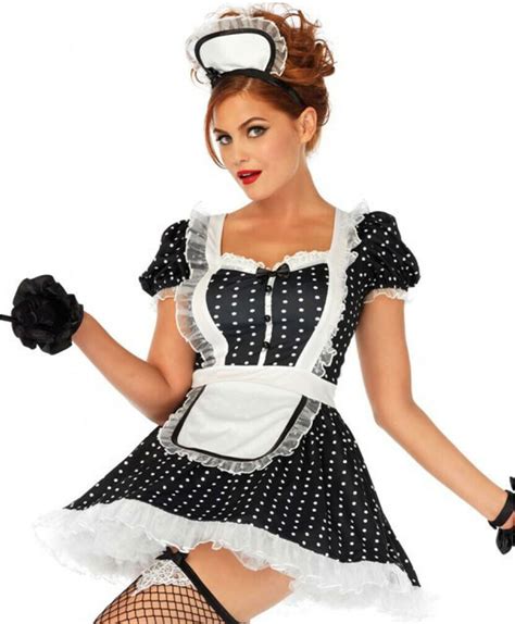 Leg Avenue Frisky French Maid Costume Black And White Skroutzgr