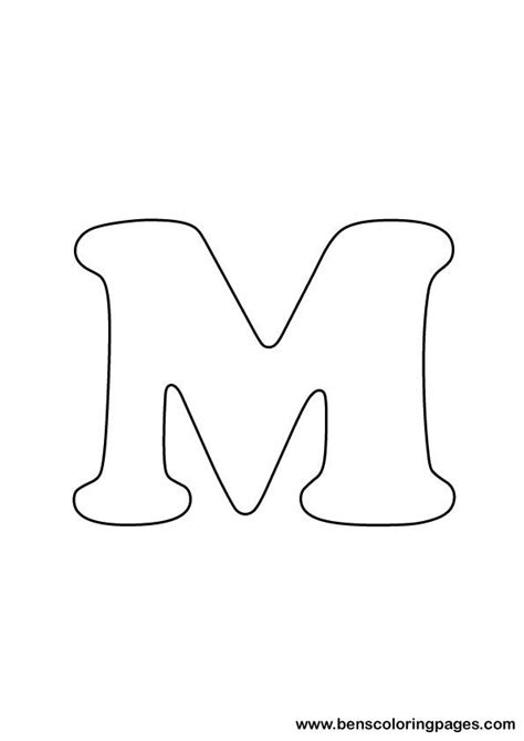 Download Letter M Drawing Free Printable Letter Stencils Free Lettering Letter Stencils