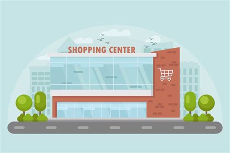 Shopping Mall Center Illustration Royalty Free Svg Cliparts Clip
