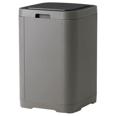 You open the waste bin easily by pressing lightly on the top of the lid. GIGANTISK Touch top trash can - dark gray 16 gallon ...
