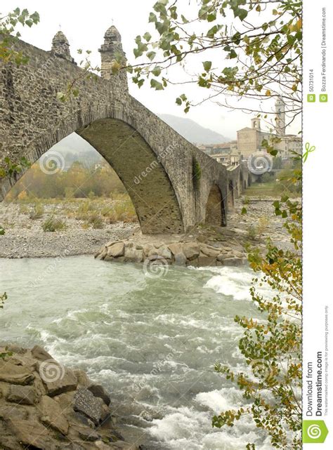 Water Flowing Under The Old Stone Bridge Stock Photo Image Of City