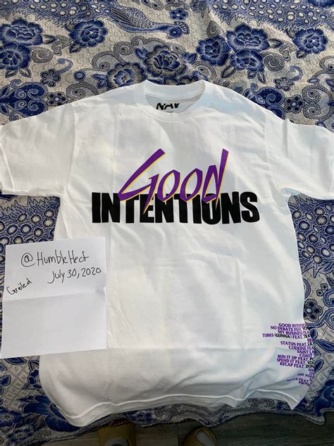 Vlone Vlone X Nav Good Intentions Dove Tee Grailed