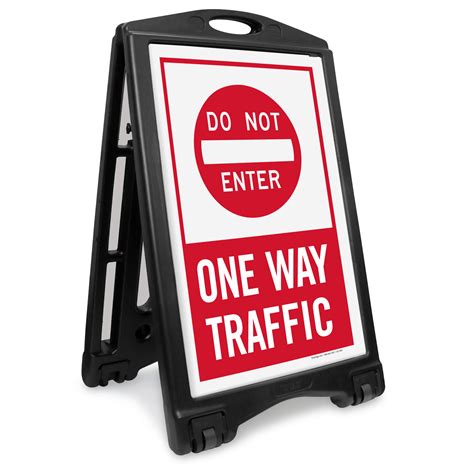 Dont Enter One Way Traffic Portable Sidewalk Sign Sku K Roll 1189