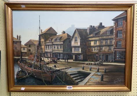 Kevin Platt A Gilt Framed Oil On Canvas Entitled Old Barbican