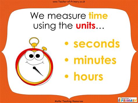 Seconds, Minutes and Hours - Year 1 | Teaching Resources