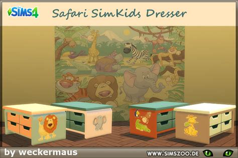 Blackys Sims 4 Zoo Safari Kids Dresser By Weckermaus Download