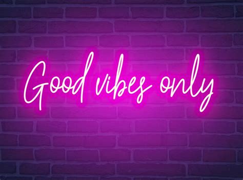 Good Vibes Only Neon Signgood Vibes Only Neon Light Signneon Etsy