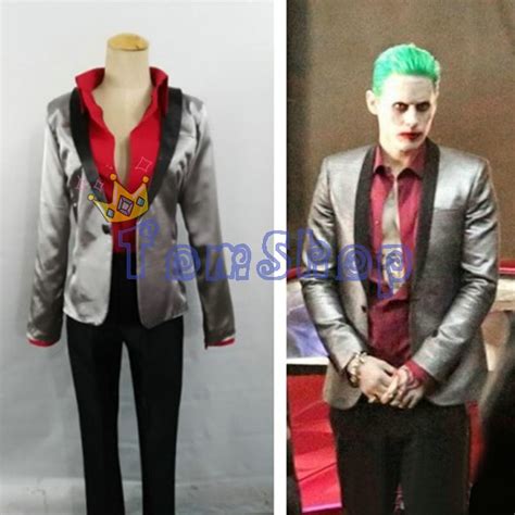Suicide Squad Batman The Joker Jared Leto Cosplay Uniform Suit Mens