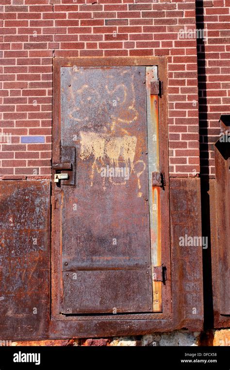 Rusted Metal Door Stock Photo Alamy