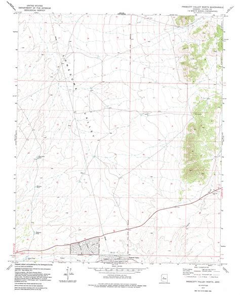 Prescott Valley North Az Topographic Map Topoquest