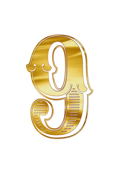 Gold Number 9 9 Number Number 9 Png Transparent Clipart Image And