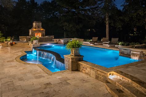 Swimming Pool And Outdoor Living Space Designed And Built By Georgia