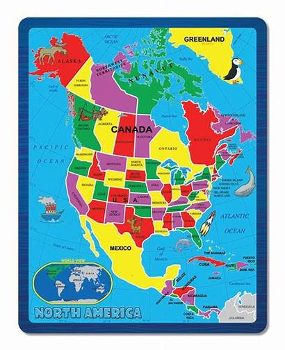 Continent Puzzle America North Children Jigsaw Broader