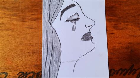 How To Draw A Sad Girl Drawing Ll Girl Crying Drawing Ll Pencil Sketch