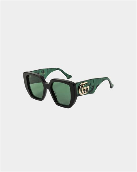 gucci gg0956s 001 54 sunglasses black green culture kings