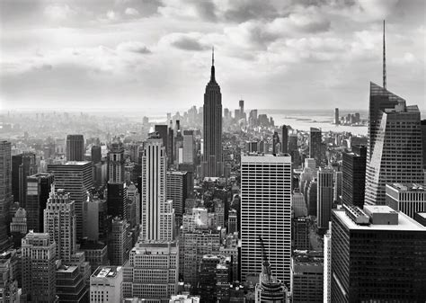 배경 화면 단색화 시티 도시 풍경 사진술 지평선 마천루 뉴욕시 중심지 도심 검정색과 흰색 흑백 사진