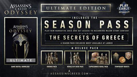 Assassins Creed Odyssey Ultimate Edition Jeu Season Pass Pack