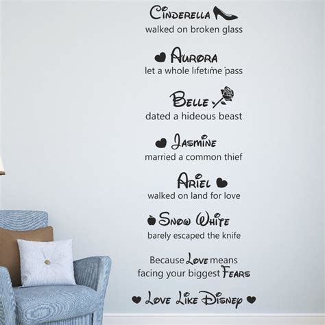 Love Like Disney Wall Quote Art Sticker Kids Decal Home