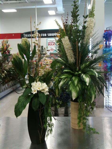 Artificial plants are often made of plastic or silk. Neutral Tropical SBA | Flower vase arrangements ...