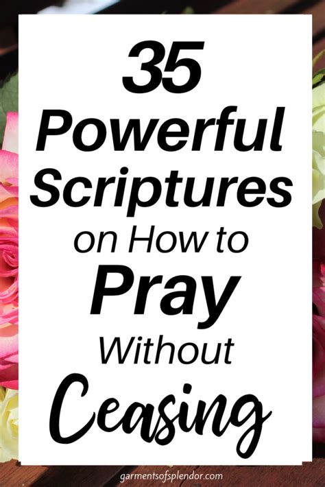 35 Bible Verses On How To Pray Without Ceasing