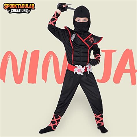 Spooktacular Creations Ninja Costume Deluxe Ninja Costume For Boys