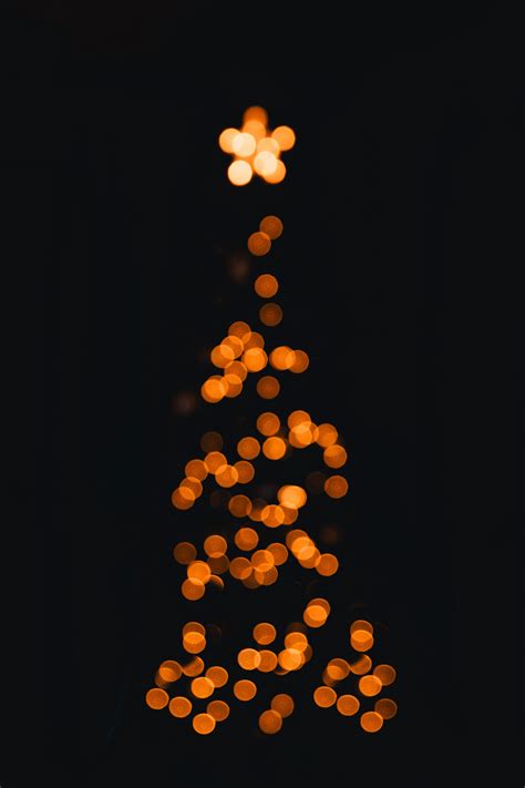 Wallpaper Id 281510 Tree Christmas Tree Star And Lights Hd 4k Phone
