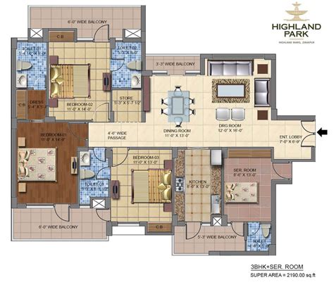 4 Bhk Apartment Floor Plan Floorplansclick