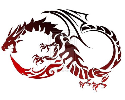 This is my tattoo of the tribal infinity symbol i drew. Dragon Tattoo by IMInfinity on deviantART | Tribal dragon ...
