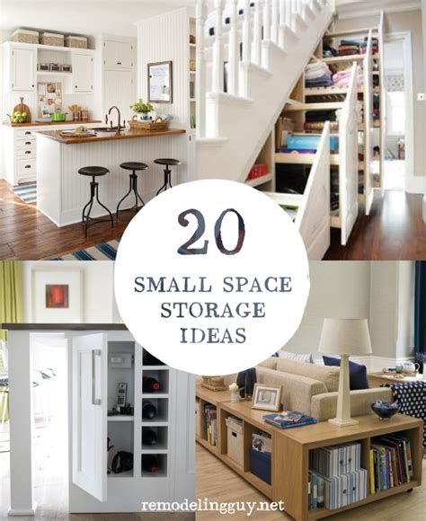 Make sure it is dry and clean all the time. 20 Small Space Storage Ideas - RemodelingGuy.net