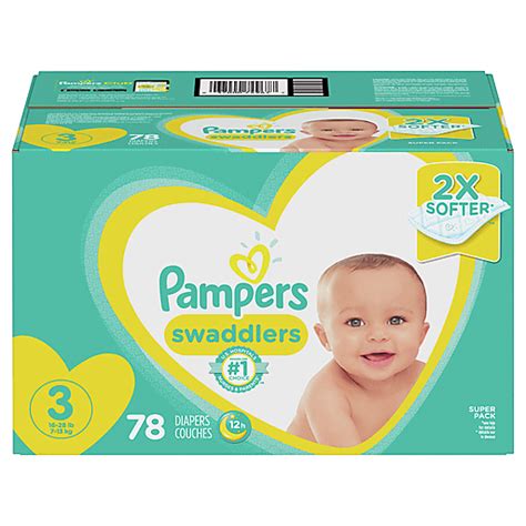 Pampers Diapers 3 16 28 Lb Super Pack 78 Ea Buehlers