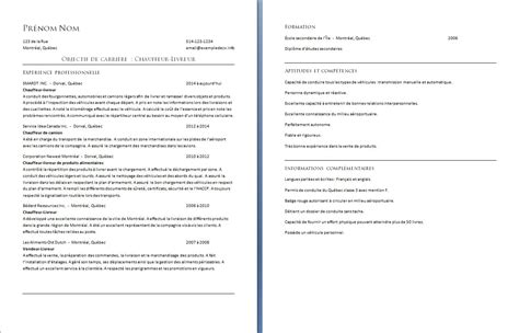 cv gratuit chauffeur poids lourd