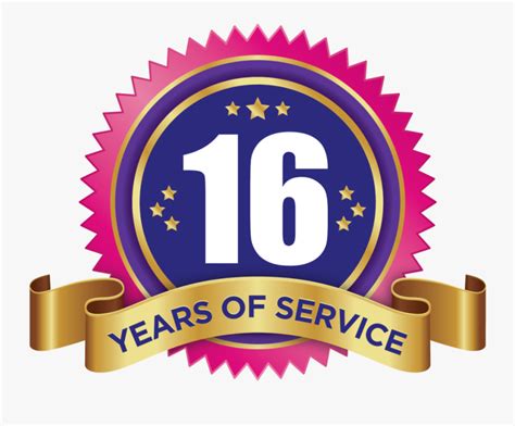 Happy 16 Year Work Anniversary Clipart Png Download Celebrating 16