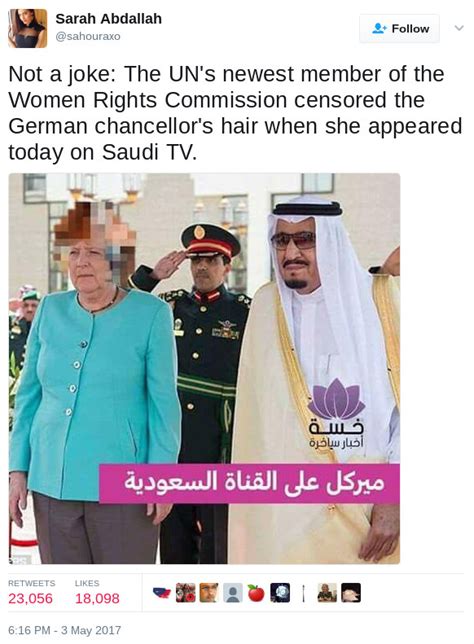 Fact Check Was Angela Merkels Hair Censored On Saudi Arabia State