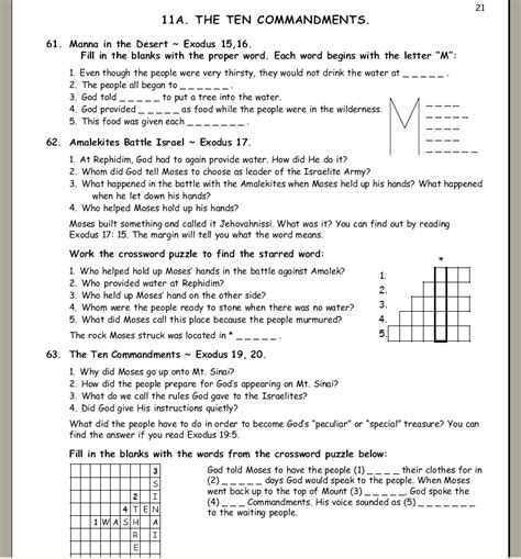 Bible Study Worksheets For Volume 1 Adam And Eve Noah And