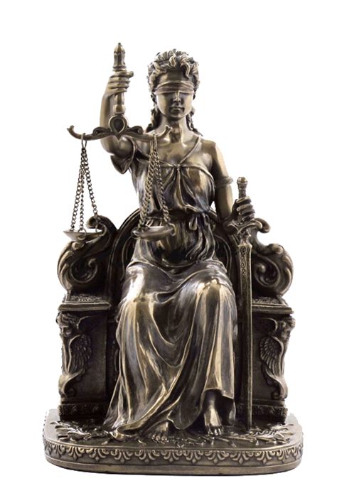 Lady Justice Sitting With Scales And Sword Item H0080 For Counsel