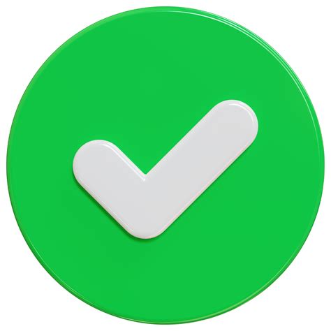 D Rendering Of Checkmark Icon True Choice Png