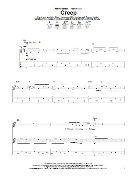 Maybe you would like to learn more about one of these? Creep by Radiohead - Guitar Tab - Guitar Instructor