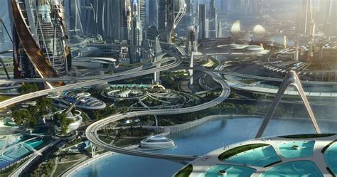 Así Es El Mundo Futurista De Tomorrowland Fotos Ciudad Futurista